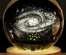 Glass sphere, nightlight, the milky way.