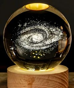 Glass sphere, nightlight, the milky way.