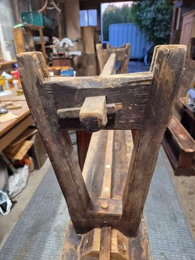 Antique mid 18c yew bench