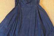 Navy Swing Dress With Pockets