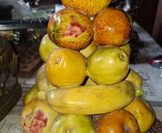 Beautiful one piece Majolica Fruit Stack c1960s will certainly impress your guest Postage Available,