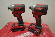 2 Milwaukee impact drivers with batteries