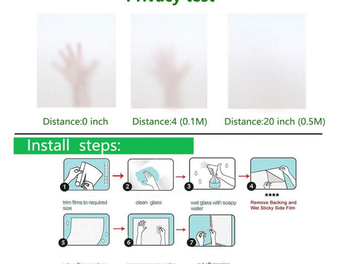 window frosting privacy glass film ROLL 90x300cm