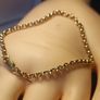 9ct Gold Petite Round Belcher link bracelet. Image 6