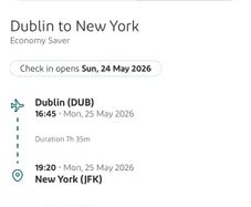 Flight To Nyc Jfk May 25th