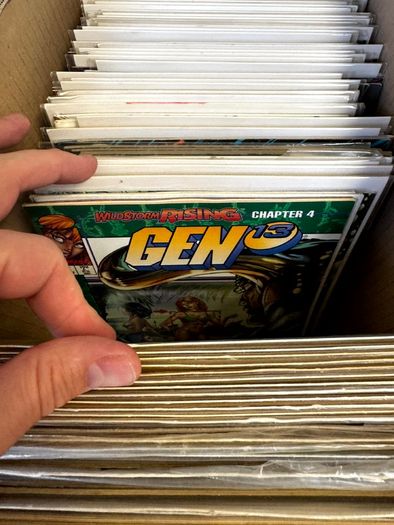 Image Long Comic Box w 275 comics for Sale