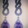 10KT White Gold Filled Amethyst Earrings Image 2