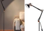 Modern Grey-Black Gold Reading Floor Lamp, Adjustable LED Standing Floor lamp, E27 Bulb Base, LED Floor Light for Bedroom, Living Room, Library,Office (FREE POSTAGE)