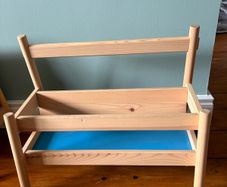Two IKEA Flisat kids bookshelves