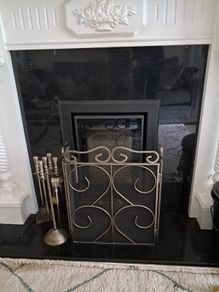 Fireplace companion set and fire guard