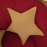 2 cream star shaped velvet cushions Image 3