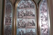 19th century metal religious tryptych.