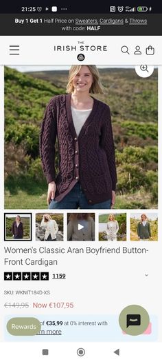 bnwt pure wool Aran cardigan