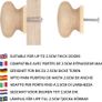 Round Unfinished Wood Knobs with Screws (20 Pack) - 3.4 x 2.5cm / 1.34 x 0.98 Inches - Natural Wooden Birch Door Knob Hardware - Furniture Cabinet, Wardrobe, Cupboard & Drawer Pull Handles (FREE POSTAGE) Image 4
