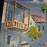Oil on Canvas by Vinno Mediterranean Scene - Framed Image 4