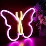 Butterfly Neon Signs Lights for Bedroom Wall Decor, USB or Battery LED Neon Night Light Wall Decoration, Aesthetic Room Decor for Girls, Kids, Living Room, Bar, Dorm, Men Cave (MULTIPLE COLOURS) Image 5
