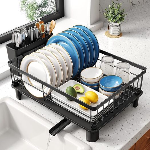 Sntd Dish Drying Rack For Small Kitchen Counter 11 X 15 Inch Black ...