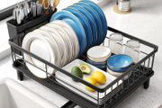 SNTD Dish Drying Rack for Small Kitchen Counter 11 x 15 inch Black - Brand New