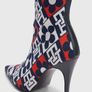 Tommy Hilfiger pointed block-monogram stiletto boots Image 4