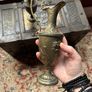 vintage art nouveau style brass ewers Image 2