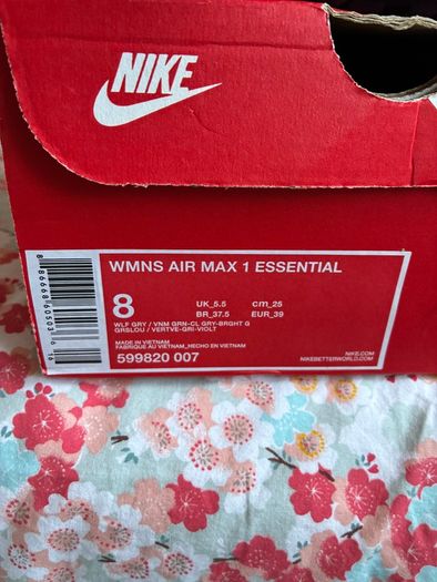 Air Max 1 - Grey/Green Womens
