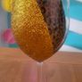 Leopard print glitter wine glass Image 3