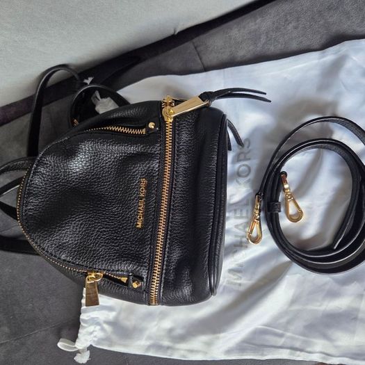 Genuine Michael Kors black mini backpack convertible crossbody in excellent condition