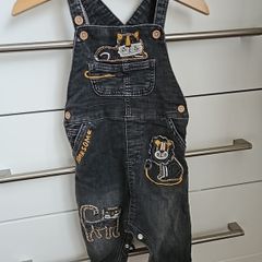 Next Cat Dungarees 6-9 months