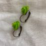 Green Rose Earrings Image 4