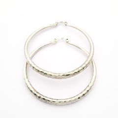 925 Sterling Silver Large Hoop Earrings