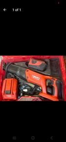 Hilti SR 4-A22 reciprocating saw, a CPC lithium-ion battery, and a charger in its original red case