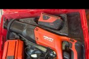Hilti SR 4-A22 reciprocating saw, a CPC lithium-ion battery, and a charger in its original red case