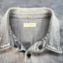 AllSaints Large Grey Distressed Denim Shirt Over Shirt - Cowboy Western Size L Image 2
