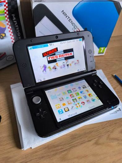 Nintendo 3DS XL boxed with 20 games
