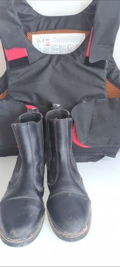 Horse riding boots and Safety vest