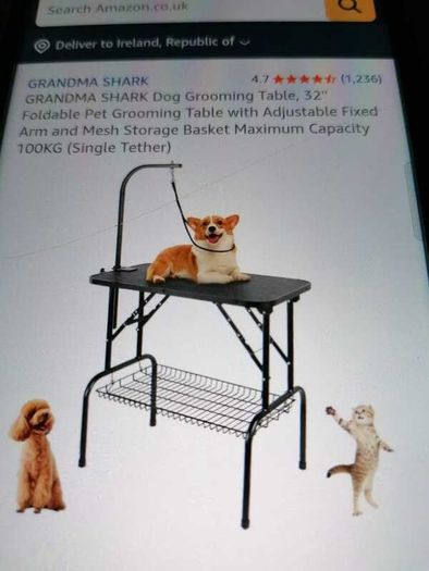 Grooming table grandma shark brand