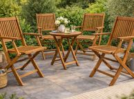 main image for ad Set of 4 Acacia Wood Folding Garden Chairs