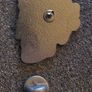 Skull/ butterfly, pin back badge. Image 2
