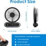 New. Rechargeable Desk Fan 199 Speed LED Light Adjustable Angle Quiet Brushless Motor (Free Delivery) Image 2