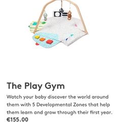 Lovevery baby play gym mat including sensory strands