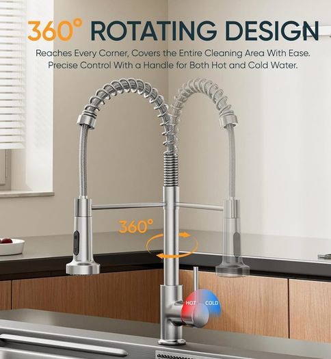 Brushed nickel pull down kitchen tap NEW