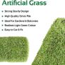 4m x 1m 15mm Pile High Artificial Grass/Light Green Astro Turf/High Density Fake Grass (FREE SHIPPING) Image 4