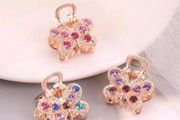 3pcs Rhinestone Butterfly Hair Claw