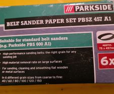Parkside Belt Sander Sanding Paper Set Various Grit 6 Sheets