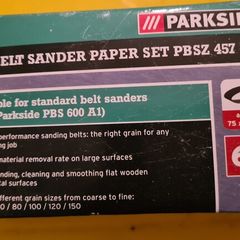Parkside Belt Sander Sanding Paper Set Various Grit 6 Sheets