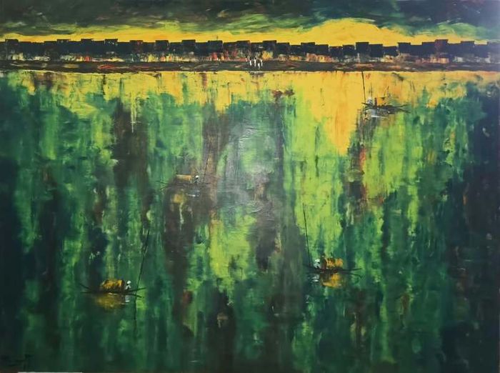 Original oil painting on canvas - signed