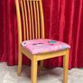 Solid Wooden Dining Chair with Newly Covered Seat Image 2