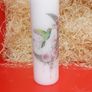 Mother's day birthday brand new unscented decorative pillar candle with crescent and hummin-bird Image 3
