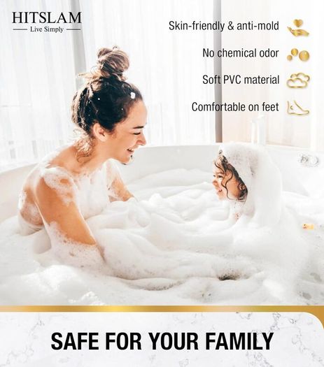 HITSLAM Non Slip Bath Mat for Tub 101 x 40 cm Clear Shower Mat - Brand New