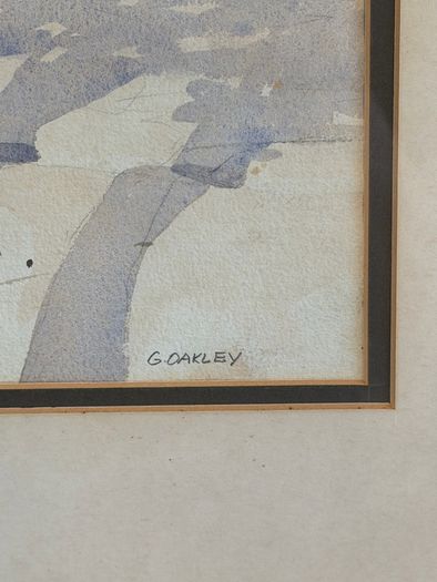 G. Oakley. 4 Original Watercolours. Framed. Irish Artist. Rural Scenes.